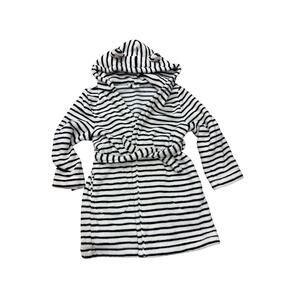 Gap Kids White and Black Striped Cat Robe - Size 6